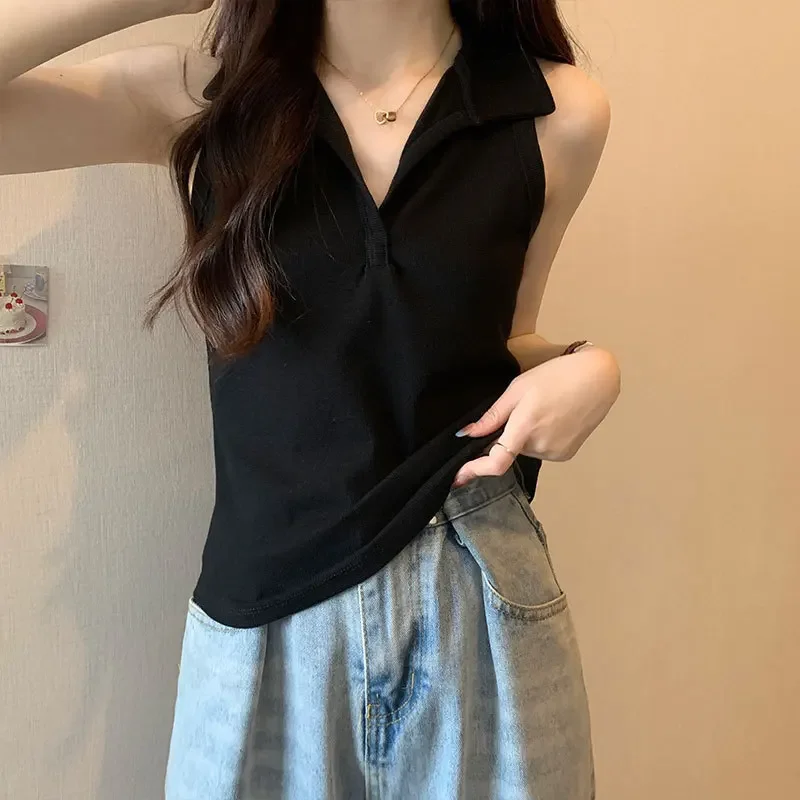Solid Color Vest For Women In Summer 2026, New Style For Outerwear And Innerwear, Sleeveless Slim Fit Bottom T-Shirt Top