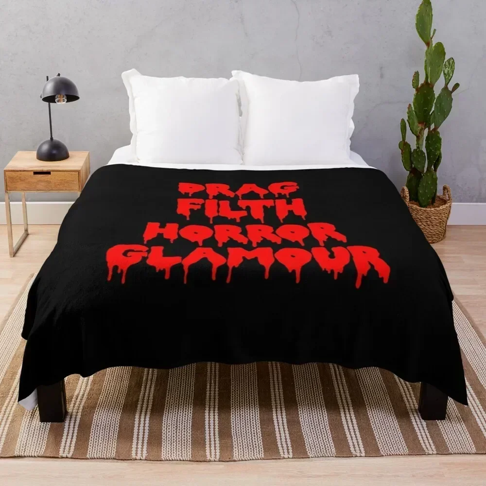 

Drag Filth Horror Glamour Throw Blanket Long Lasting Soft Plush Blanket for Daily Use