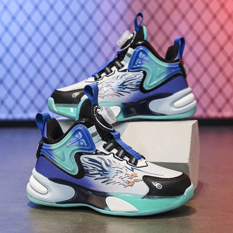 

Детские баскетбольные кроссовки с кожаной поверхностью, легкие кроссовки для бега, весенне-осенние красные новогодние туфли для мальчиков для мальчиков