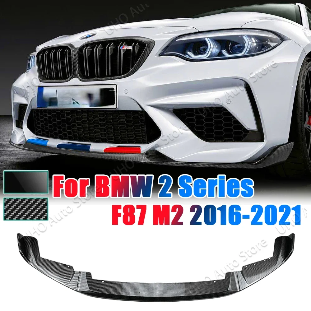 

For BMW F87 M2 CS Coupe Competition 2016-2021 Car Front Bumper Splitter Lip Spoiler Diffuser Guard Body Kit Cover Tuning ABS