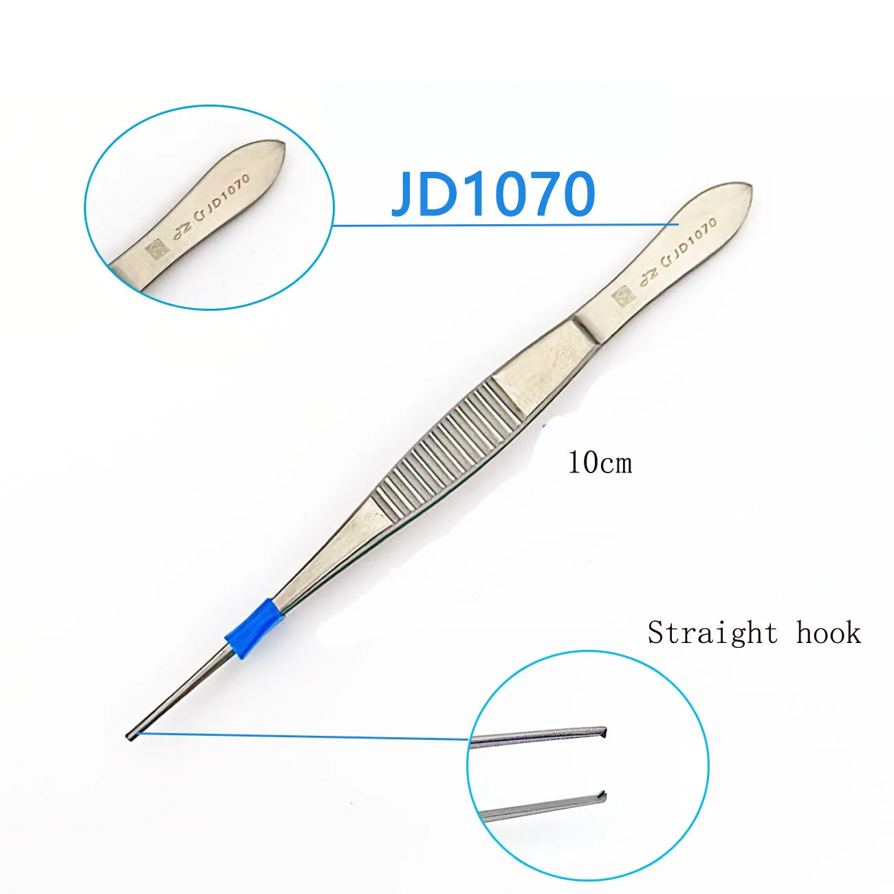 Shanghai Admiralty Eye forceps Eye forceps 10cm straight head toothed eye plastic forceps small double eyelid tweezers