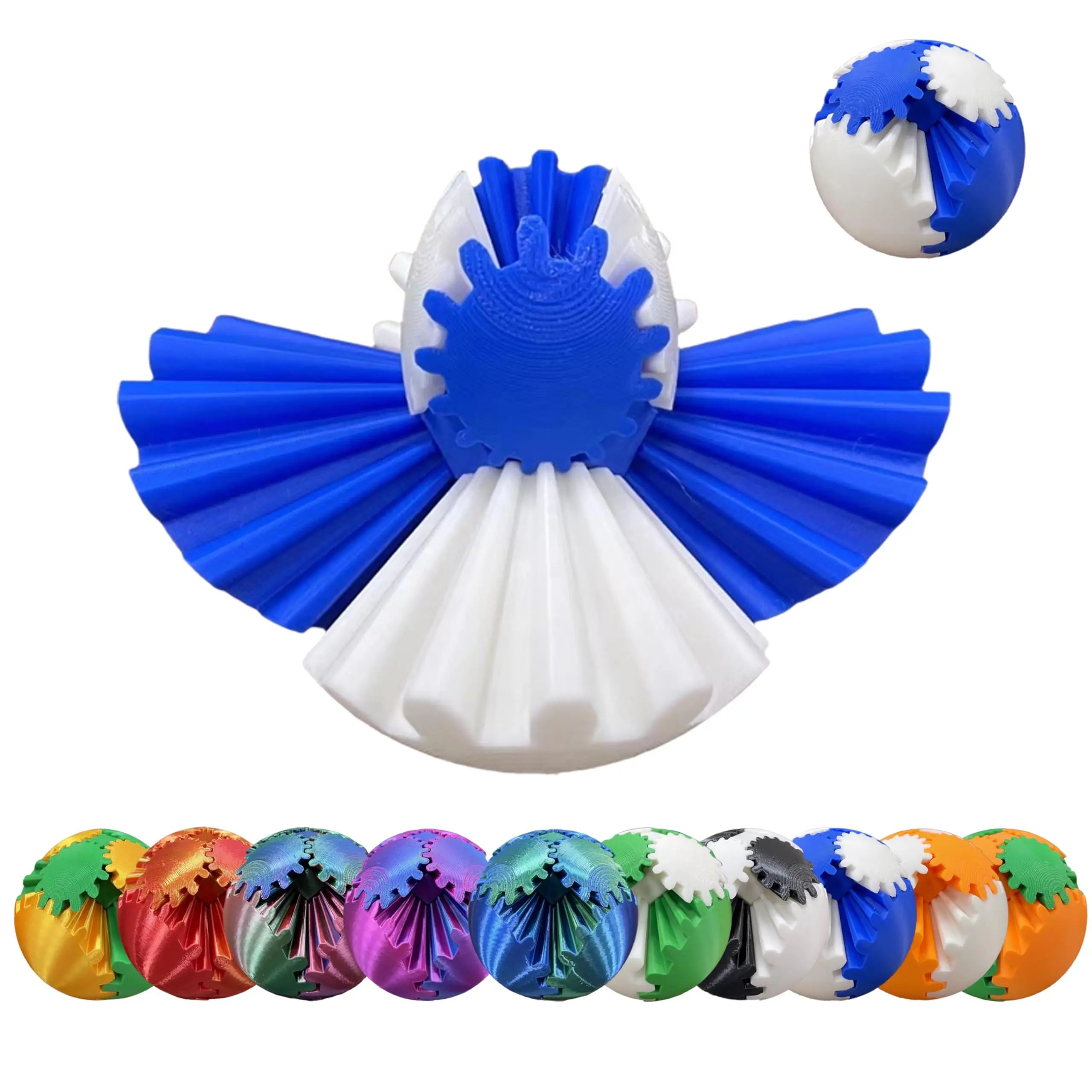 3D Printed Gear Ball,Spin Ball,Gear Sphere Pop Fidget Toy for Kid Girl Boy Adult Work or Travel Stress Relief Activity Relaxing