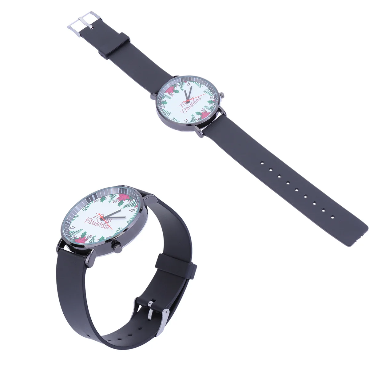 

Christmas Wrist Watch Casual Quartz Watch Plastic Watchband Watch for Women Men Student (Random Pattern)