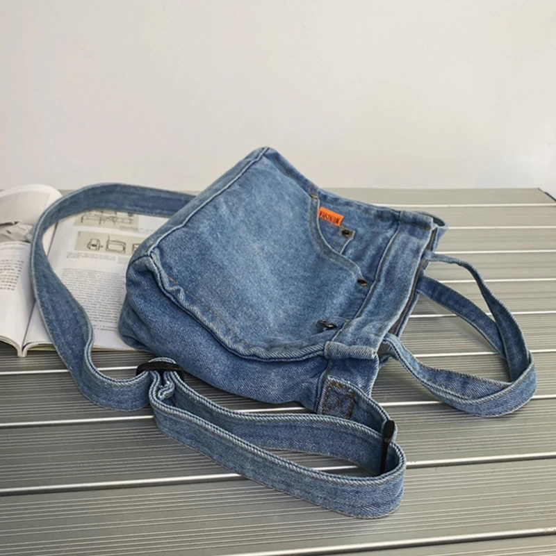 Borsa a tracolla da viaggio borsa a tracolla borsa a tracolla con tasche antifurto borse blu Denim retrò