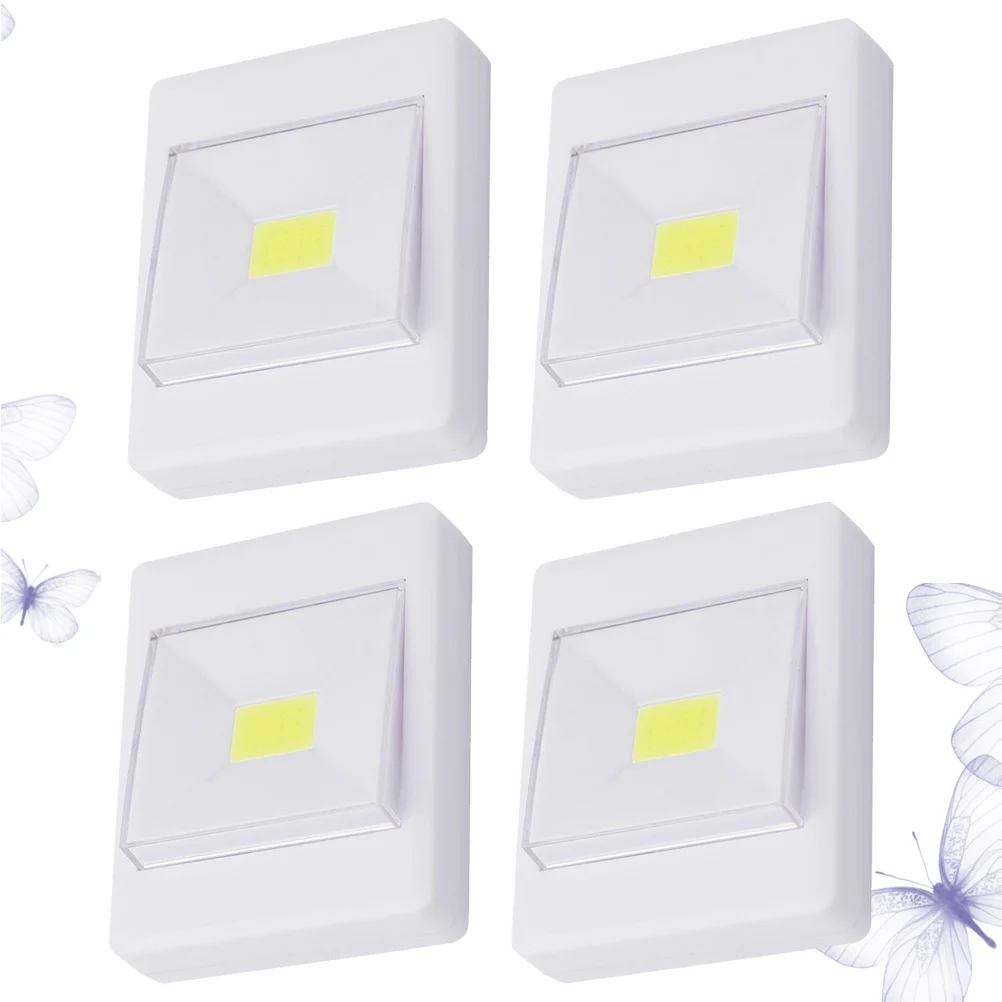

4Pcs Cob LED Operated Cabinet Wall Lights Soft Eye Protection Brightness for Home Indoor Use Cob LED Lgiht
