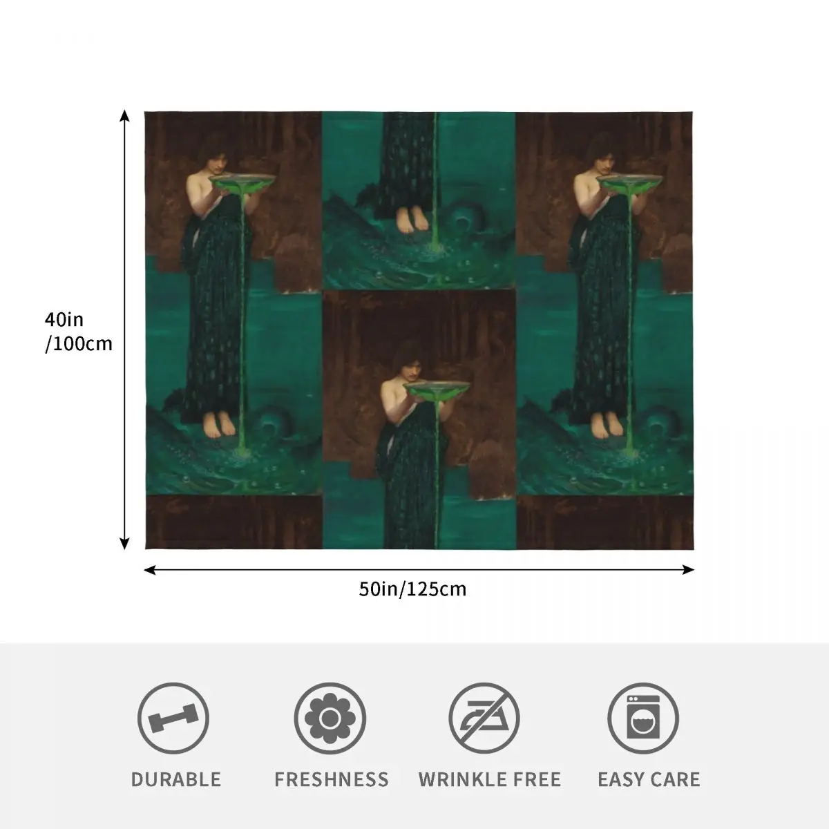 Circe Invidiosa - John William Waterhouse 1892 بطانية رمي للأريكة المزخرفة بطانيات أريكة منقوشة لطيفة