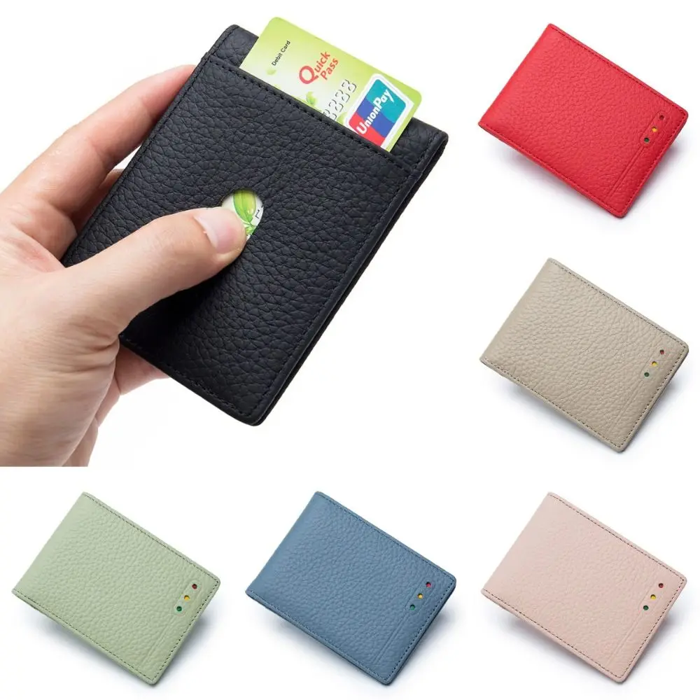 

Fashion Cowhide Male Card Bag Ultra Thin RFID Blocking Vehicle License Case Minimalist Multifunction Credit Card Holder Unisex
