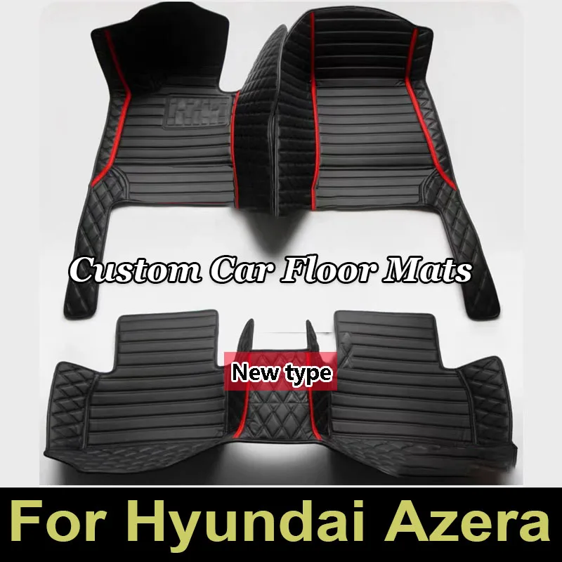 

Автомобильные коврики на заказ для Hyundai Azera 2011-2017 года, искусственная кожа, карманный ковер для телефона, аксессуары для интерьера автомобиля