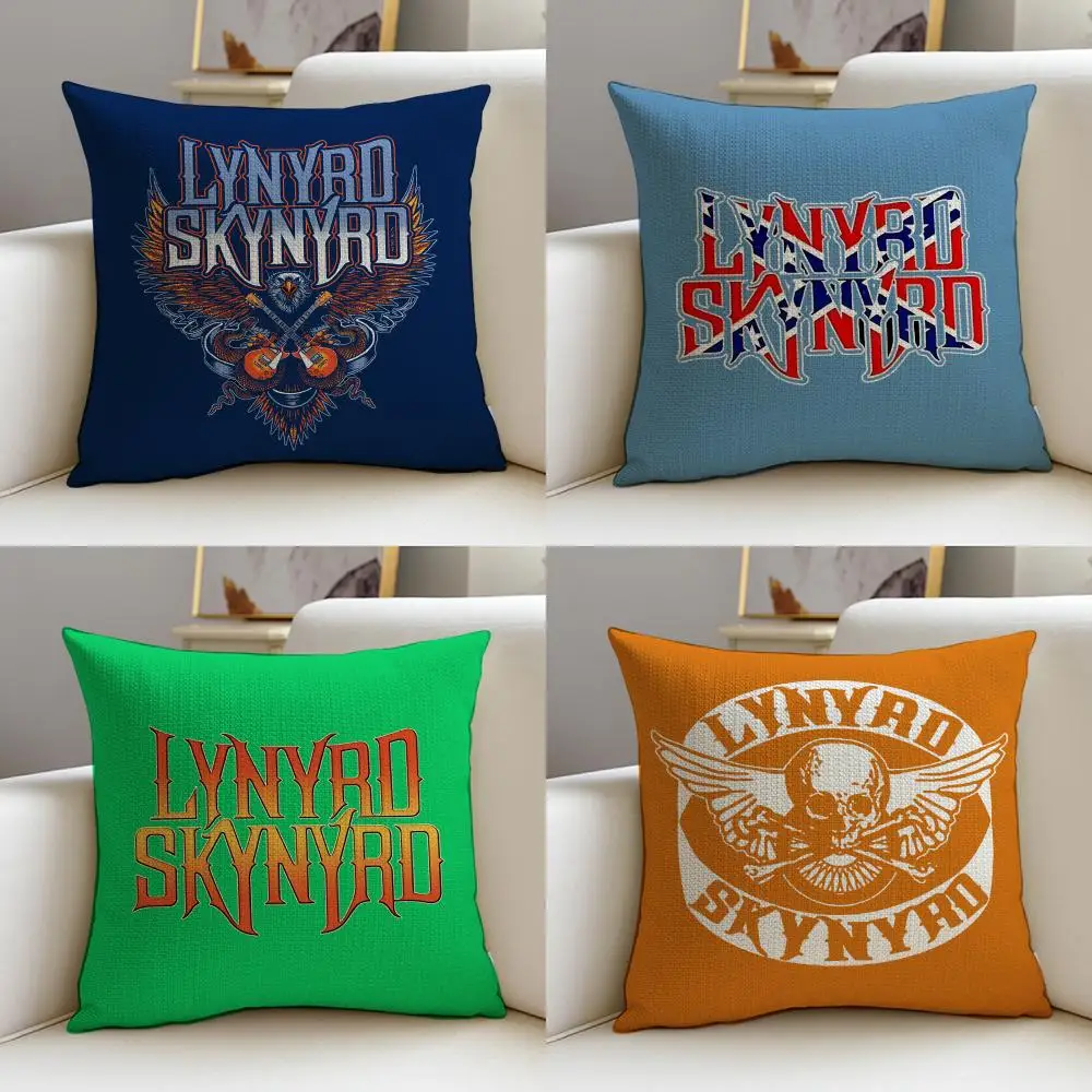 Capa de Almofada Southern L-Lynyrd SkynyrdS, 4 Peças, Capas de Almofada de Linho 40x40 45x45, Decoração Moderna para Casa
