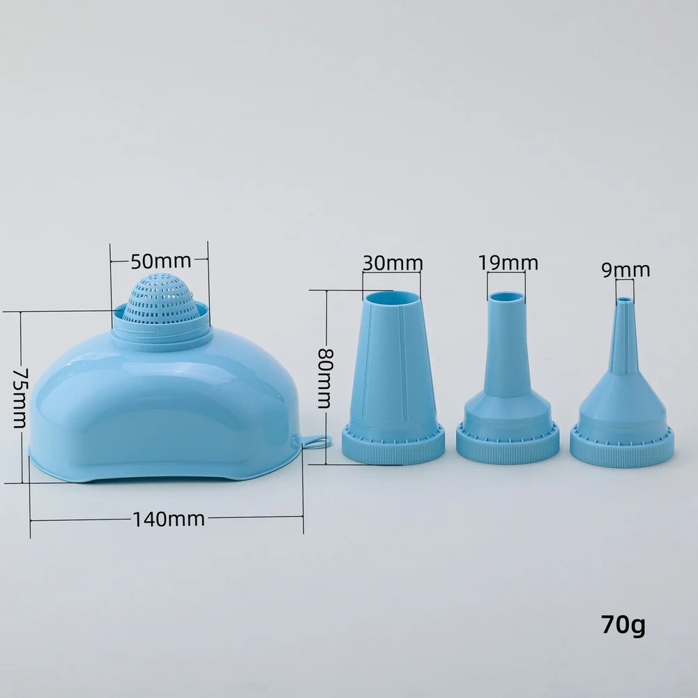 5 Piece Plastic Funnel Set with Stainless Steel Mesh Filter for Oil Wine Vinegar For Fruit Preserve Straining Tasks