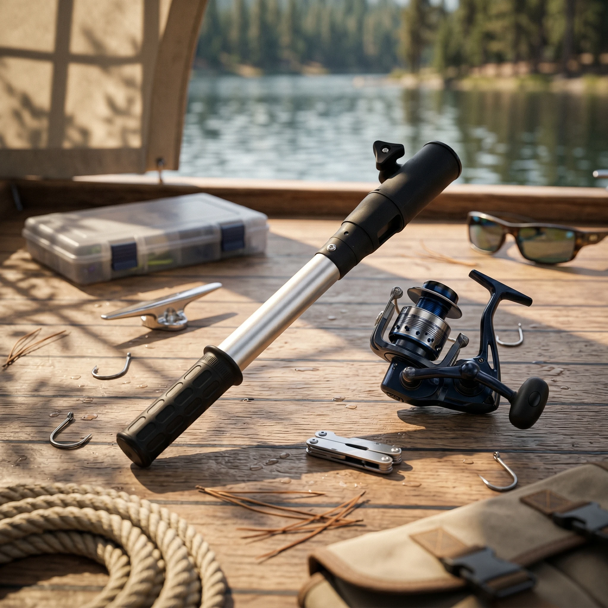 Outboard Tiller Extension Handle Detachable Outboard Throttle Extension Rod Inflatable Boat Throttle Rod Comfortable Grip