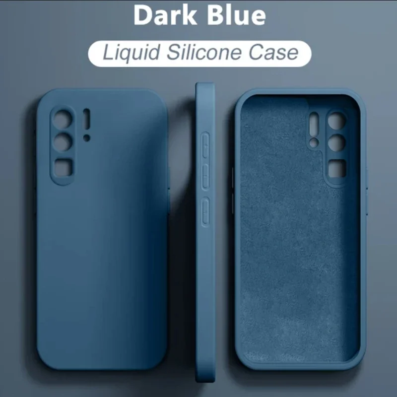 Nueva funda de teléfono de silicona líquida a la moda para Huawei P50 P40 P30 P20 Mate20 30 60 50 P20 Lite Pro P Smart 2019 accesorios coloridos