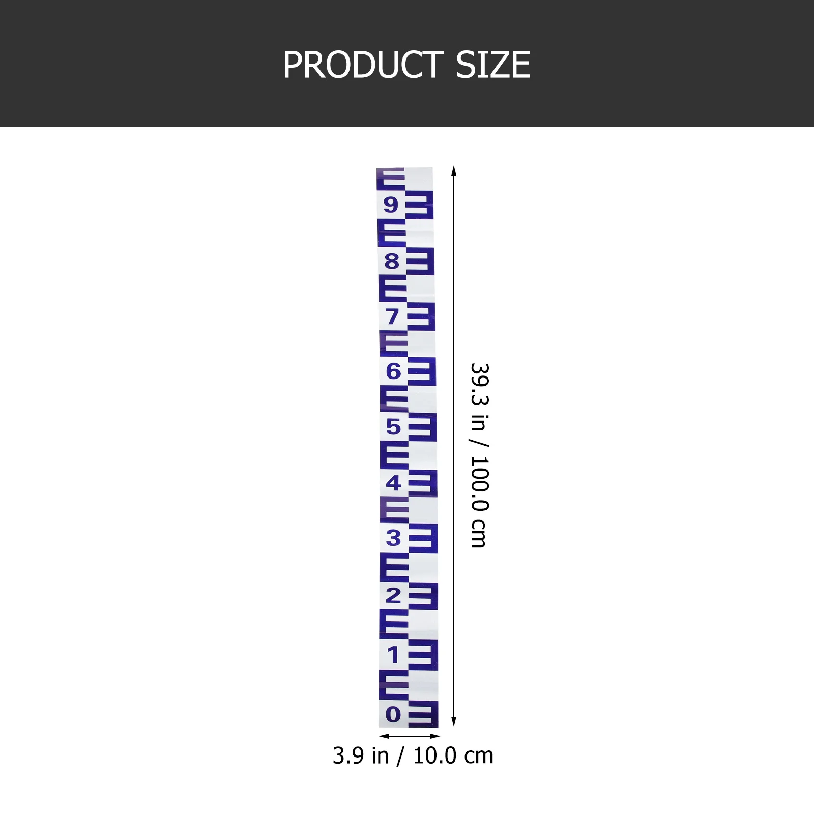 قياس مستوى المياه ملصق ذاتية اللصق عاكس بركة مستوى المياه حاكم للبرك البحيرات حمام سباحة عمق قياس