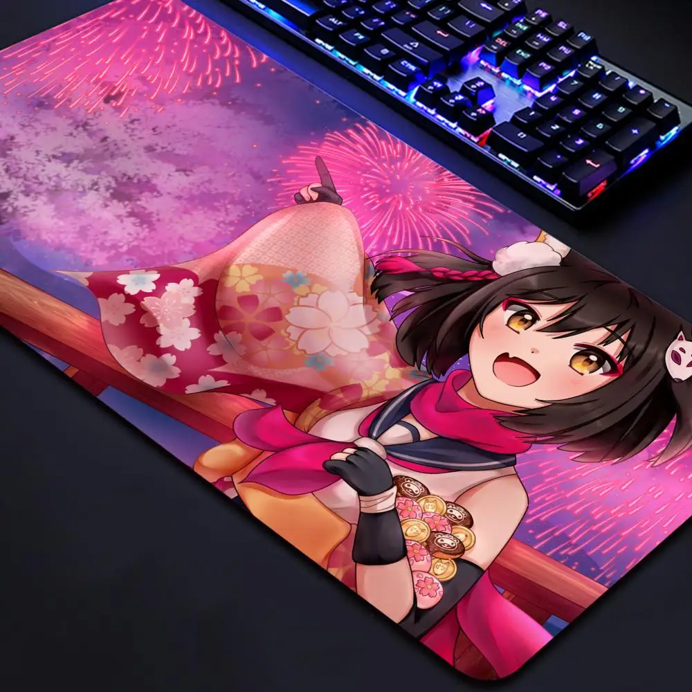 

Mouse Pad Non-Slip Rubber Edge locking mousepads Game play mats Fashion Game Blue Archive Hot Cute kuda izuna for notebook PC co