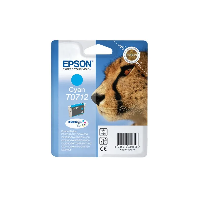 Epson T0712 Cyan Original ink cartridge-C13T07124012 T0712 tintasycartuchos.com