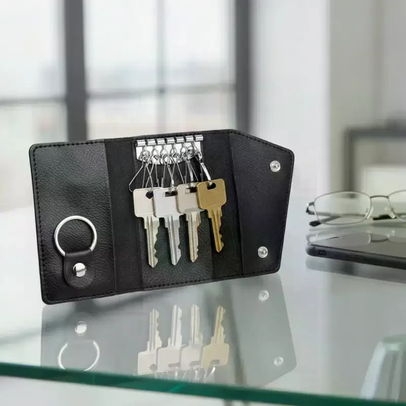 1PC Key Holders Wallet Row 6 Hooks Clasp Clip Hardware Rivet Hook Keyring Chain DIY Leather Accessories No Rust