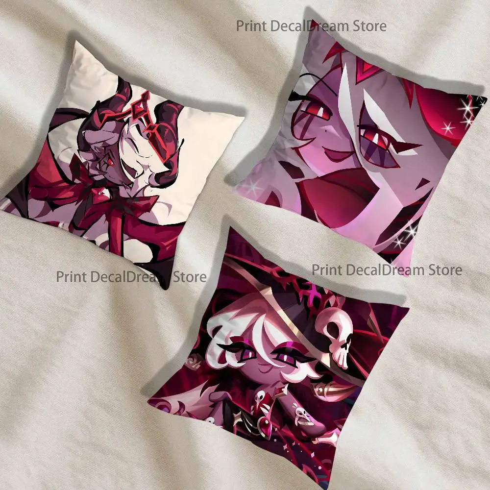 

Dark E-Enchantress Cookie Run Cushion For Bedroom Car Coffee Shop Room and Living Room Sofa Decorative Pillow Cover Case