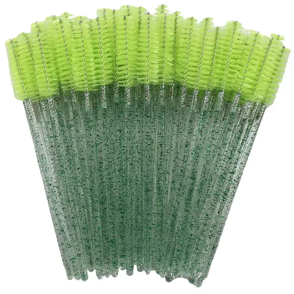 50Pcs Disposable Crystal Professional Makeup Beauty Tool Eyelashes Brush Comb Eye Lashes Extension Mascara Wands Makeup