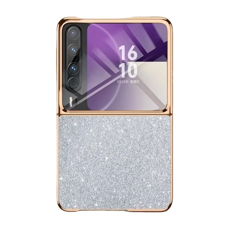 

Чехол для Huawei Pura X, чехол для всего тела, блестящая кожа + роскошный гальванический ультратонкий противоударный защитный чехол с защитой от царапин