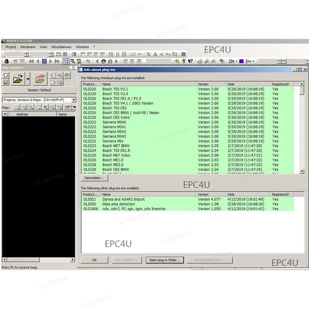 Hot Sale Newest WinOLS 4.51 With Plugins More Functions Auto ECU Chip Tuning Software VMWARE WinOLS 4.51