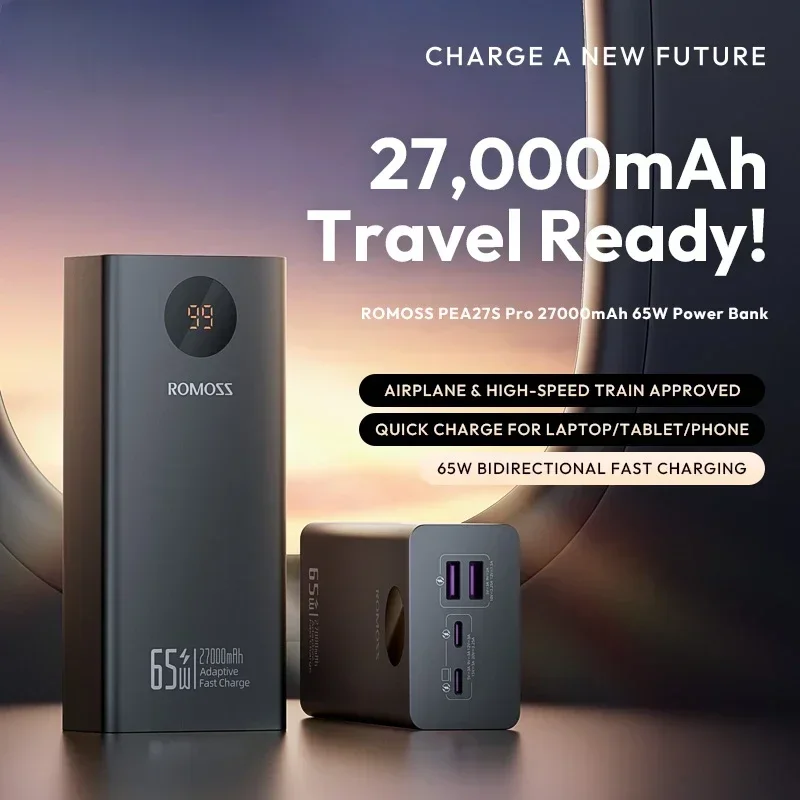 2024 hot 40000 mAh Powerful Power Bank 65W Type C Fast Charger 40000mAh Portable External Battery For 27000mAH Power Bank 65w