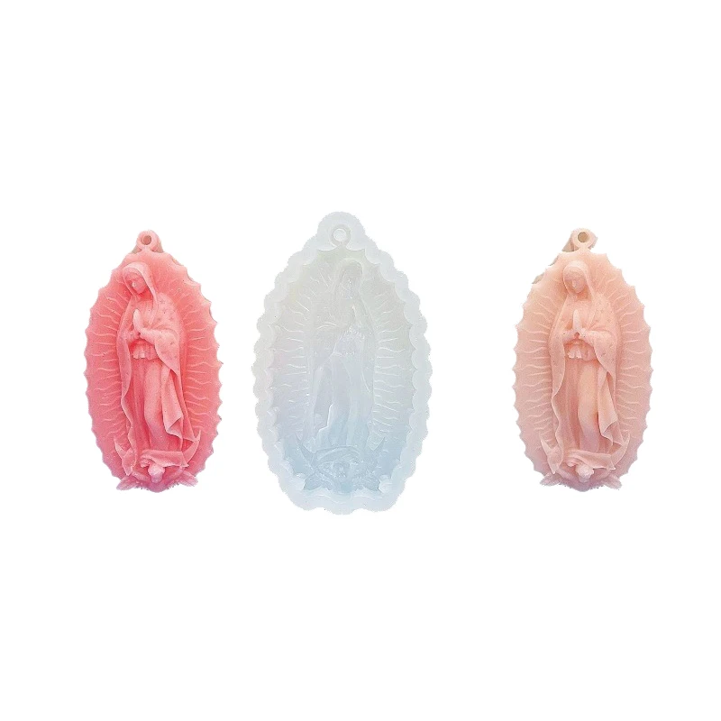 Angel Statue Of Maria Silicone Mold Christ Religious Cake Decoration Tools DIY Pastry Chocolate Fondant Mould Kitchen Supplies