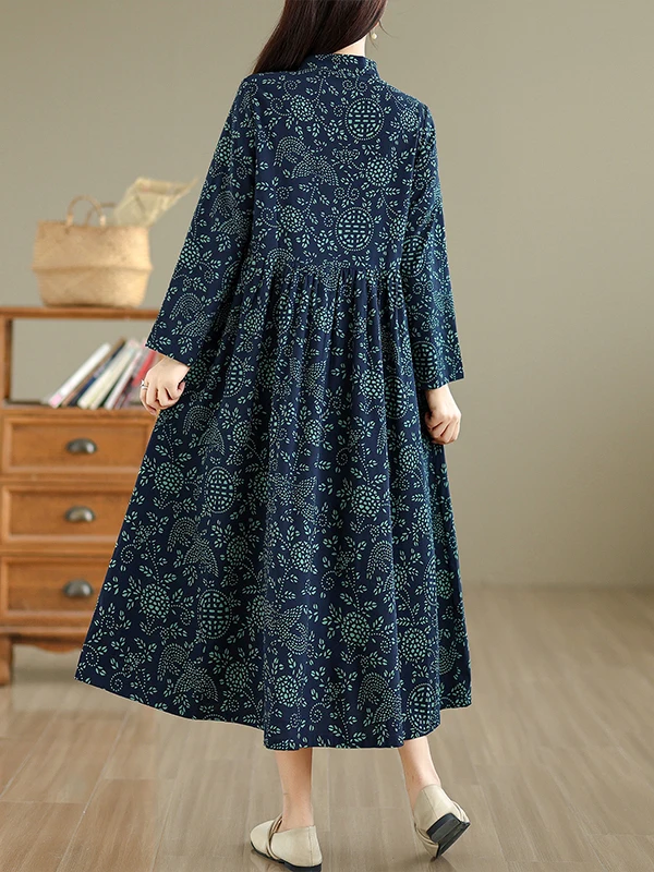 Gonna a trapezio con stampa in porcellana bianca e effetto snellente per l'inizio dell'autunno Dr per le donne Gonna a trapezio con stampa in vita con cintura coreana