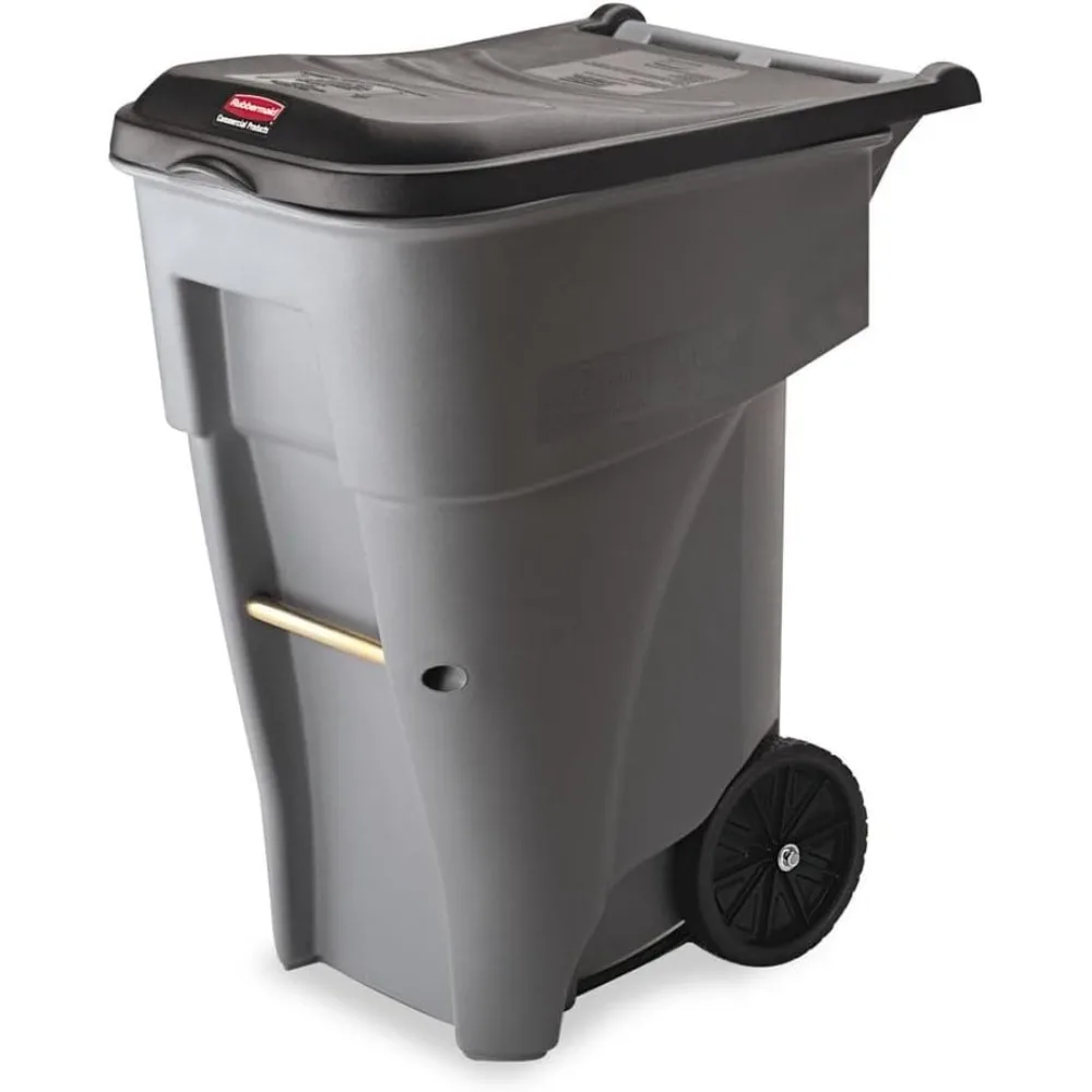 

Gray Heavy-Duty Rollout Waste Container by Rubbermaid Brute