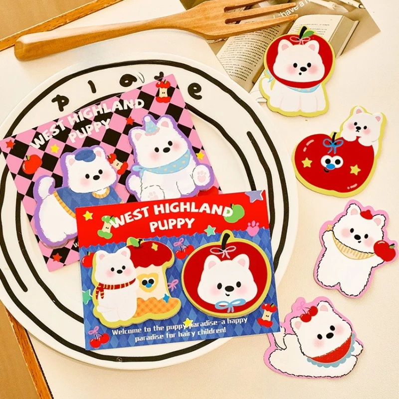 

Подарочные милые двойные студенты Вест-хайленд с красивым украшением для справочника, заметки для сообщений N Times Kawaii, канцелярские принадлежности, блокнот