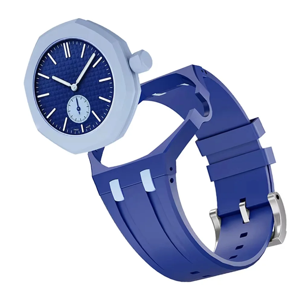 Case+Strap For Swatch X AP Royal Pop Pocket Watch Change to Wristbands Silicone Band Bracelet All-around Protection Accessories