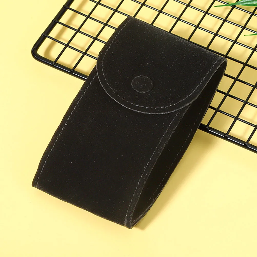 

2pcs Watch Storage Pouch Button Design Jewelry Organizer Protective Bag For Travel Portable Watch Container Dustproof Scratch