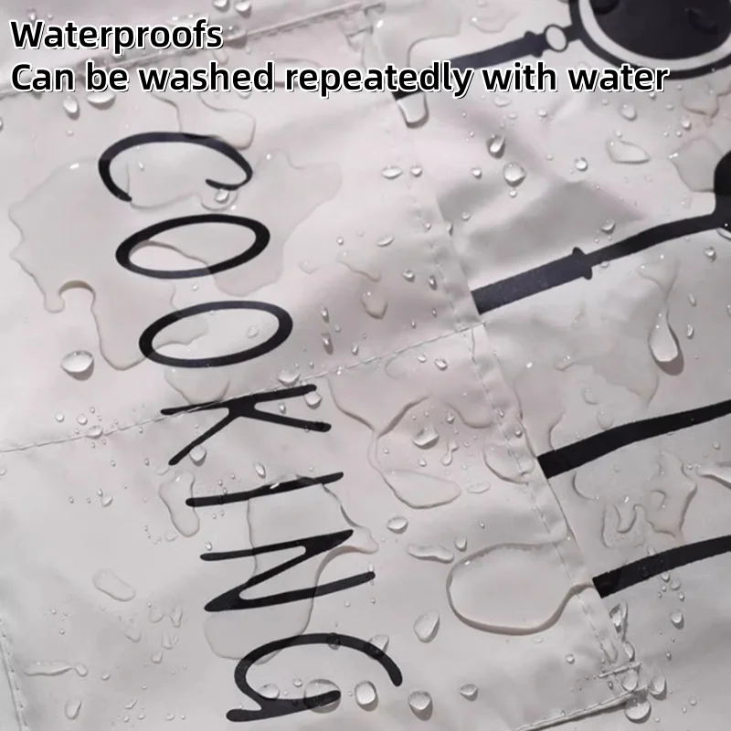 ホームキッチン軽くて薄い調理エプロン防水耐油大人のコーヒーオーバーオールエプロンカップルスタイルキッチンアクセサリー