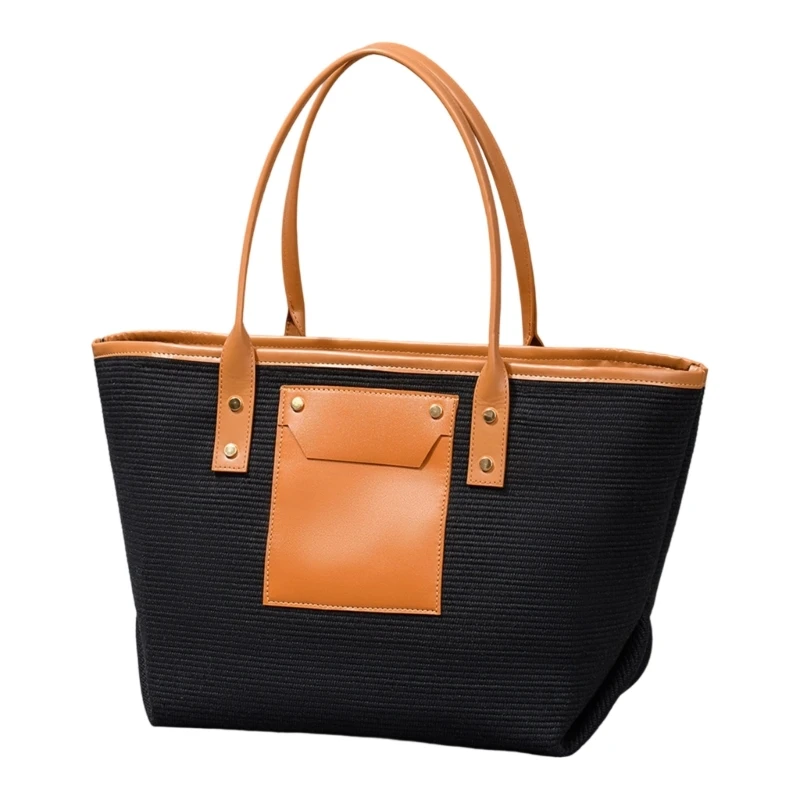 

A3PE Elegant Oversized Woven Handbag For Women Multipurpose Travel Shoulder Bag