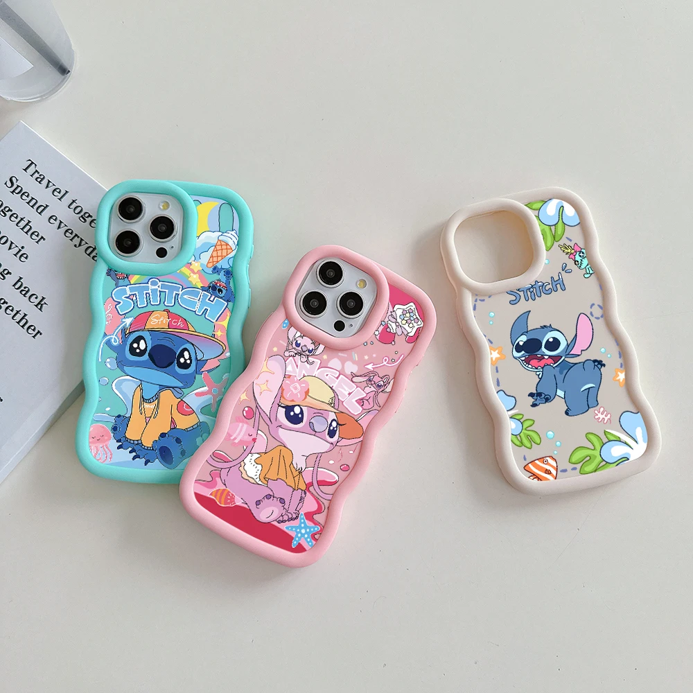 Cute anime couple Stitch Phone Case for OPPO A7 A9 A15 A16K A17 A31 A38 A53 A54 A55 A57 A58 A74 A76 A79 A92 A98 4G 5G Cover