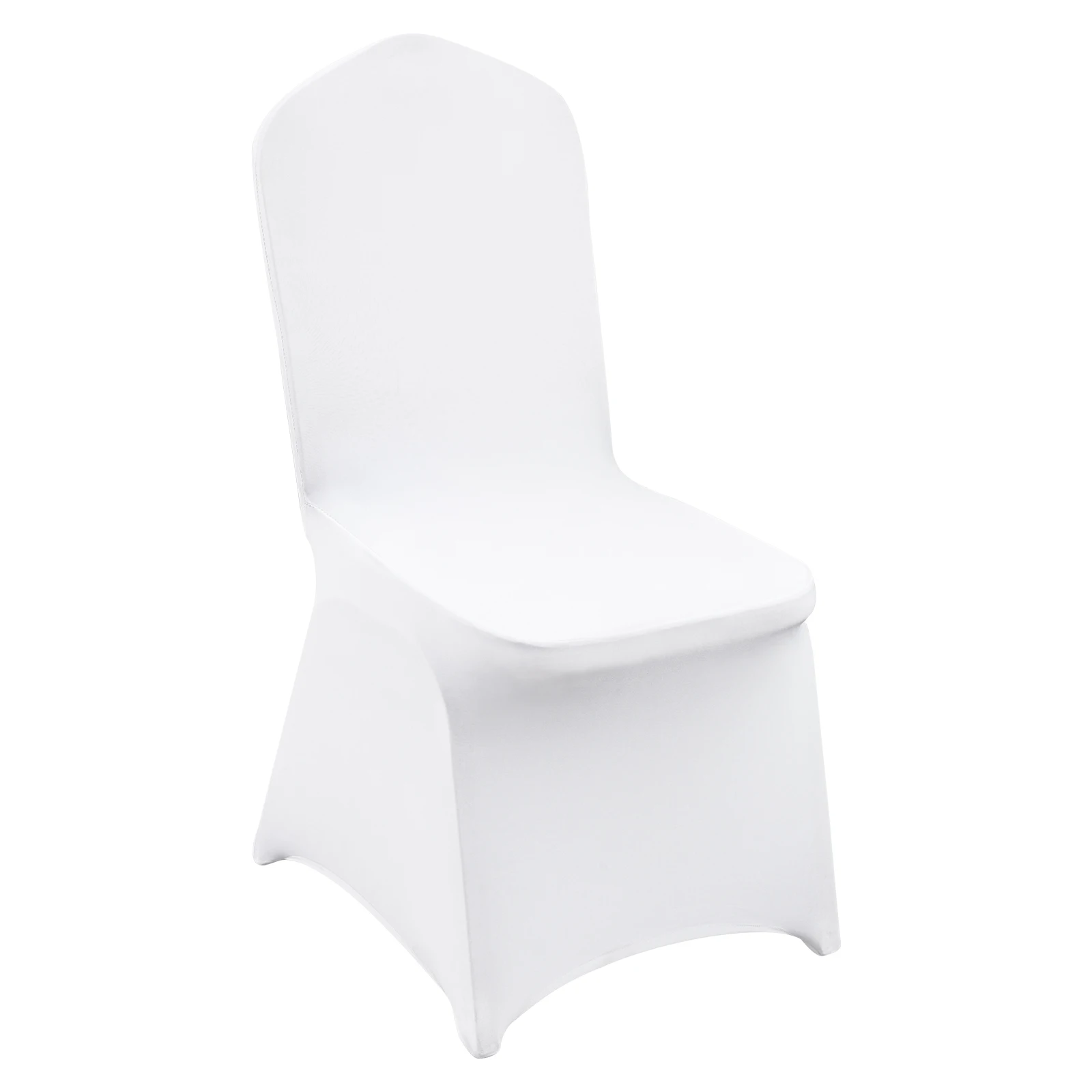 VEVOR 50pcs White Chair Covers Wedding Folding Chair Covers Universal Chair Cover Removable Washable for Wedding/Celebration