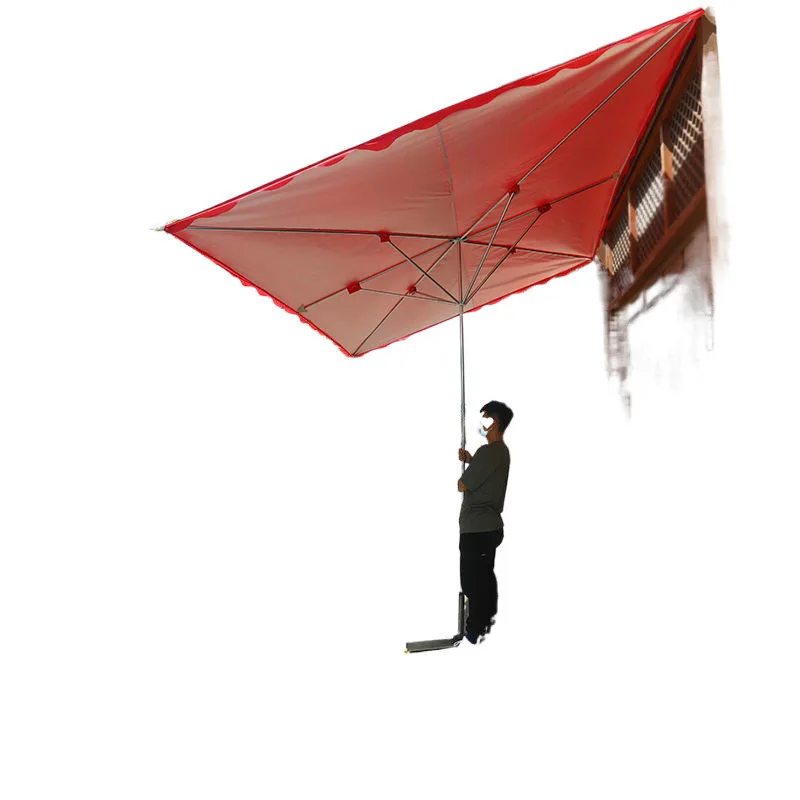 Parasols Sun umbrellas Outdoor stalls Square folding rainproof inclined umbrellas Store commercial thickened canopy