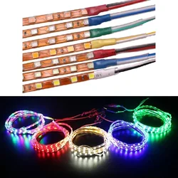 1 szt. Diody na wstążce LED miękka 30CM 45CM 60CM 90CM 135CM 1210 RGB wodoodporna samochodowa nastrojowa lampa dekoracyjna samochodowa