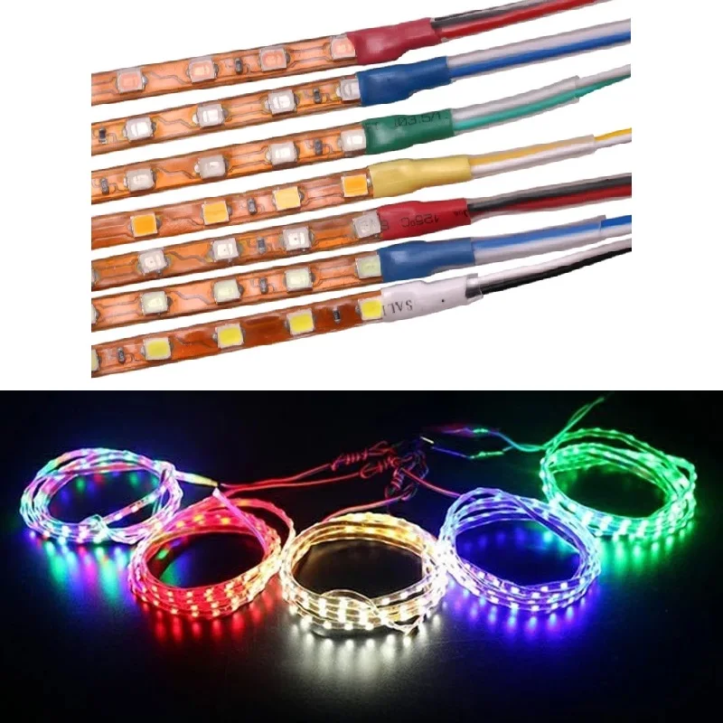 1PCS LED Strip Lights Soft 30CM 45CM 60CM 90CM 135CM 1210 RGB Waterproof Car Accessorie Auto Atmosphere Decorative Lamp