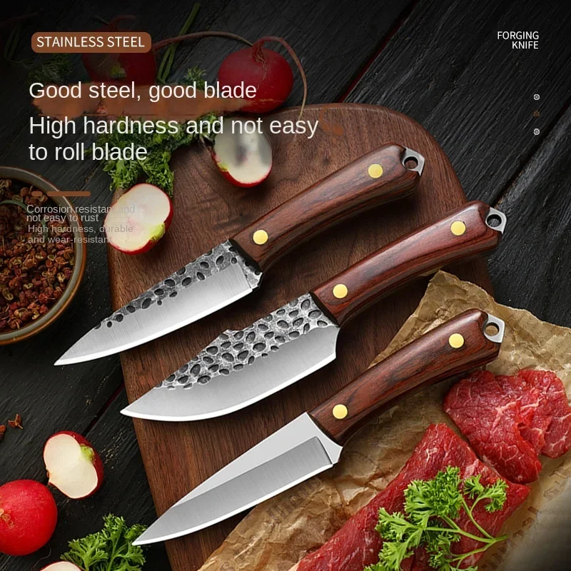 

2024 New BAKULI Meat cutting knife, butcher's pig killing knife, sharp bone shaving pork cutting sharp , with knife cover