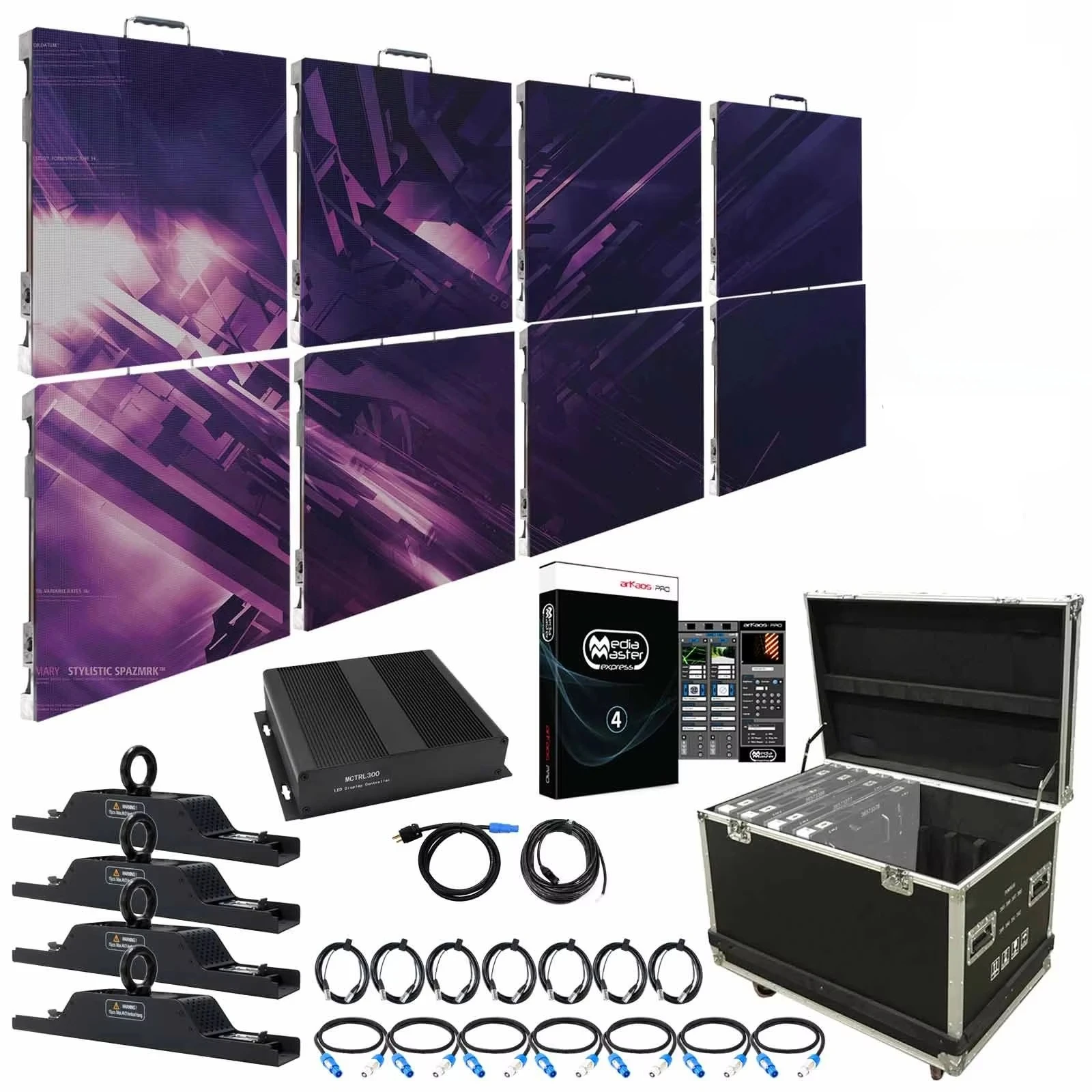 P3.91 Outdoor LED Video Wall 4×2 Complete System Package SDK Supported OEM Retail Available