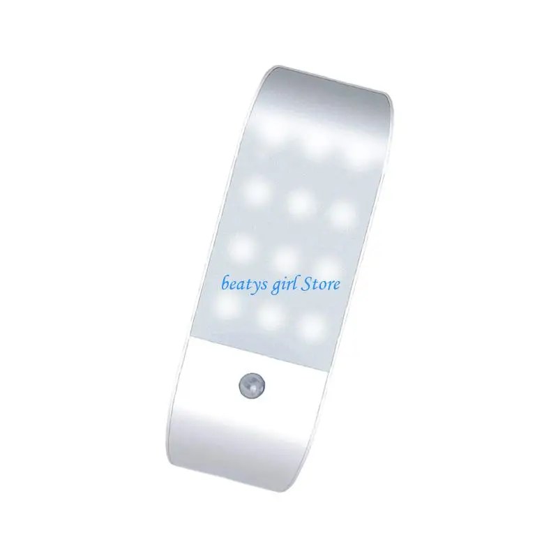 

C7AB USB Rechargeable Motion Sensing LED Night Light with 5M Detection Ranges Auto On Off LED Night Light for Stairs Bathroom