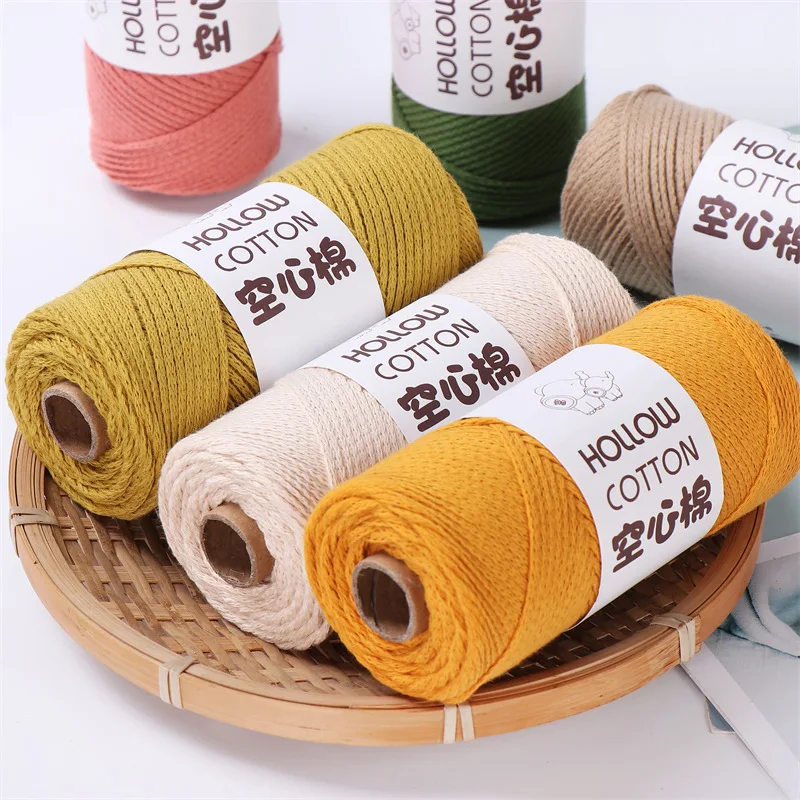 

150G hollow cotton thread pure cotton thread milk cotton wool ball thread, handmade DIY crochet thread material package