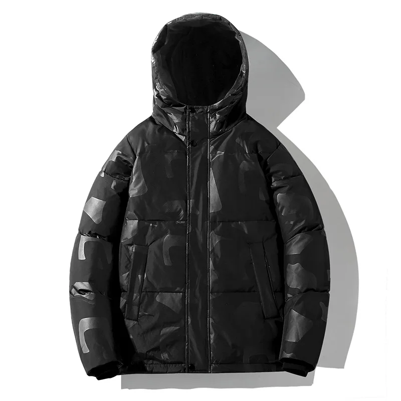 Men's Hooded Casual Down Jacket Solid color Thicken Warm Winter Men White Duck Puffer Jackets Cold Coats Parkas Streetwear