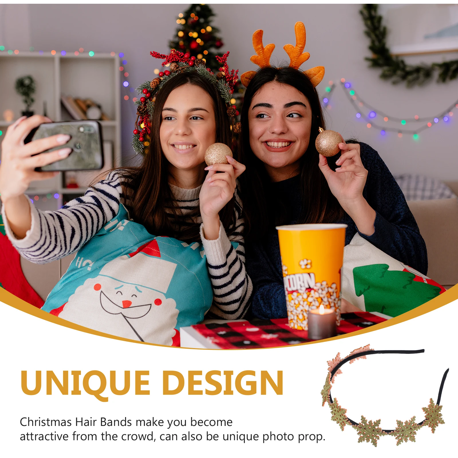 

Christmas Headpiece Headband Girls Accessories Snowflake Hair Accessory Child Headbands