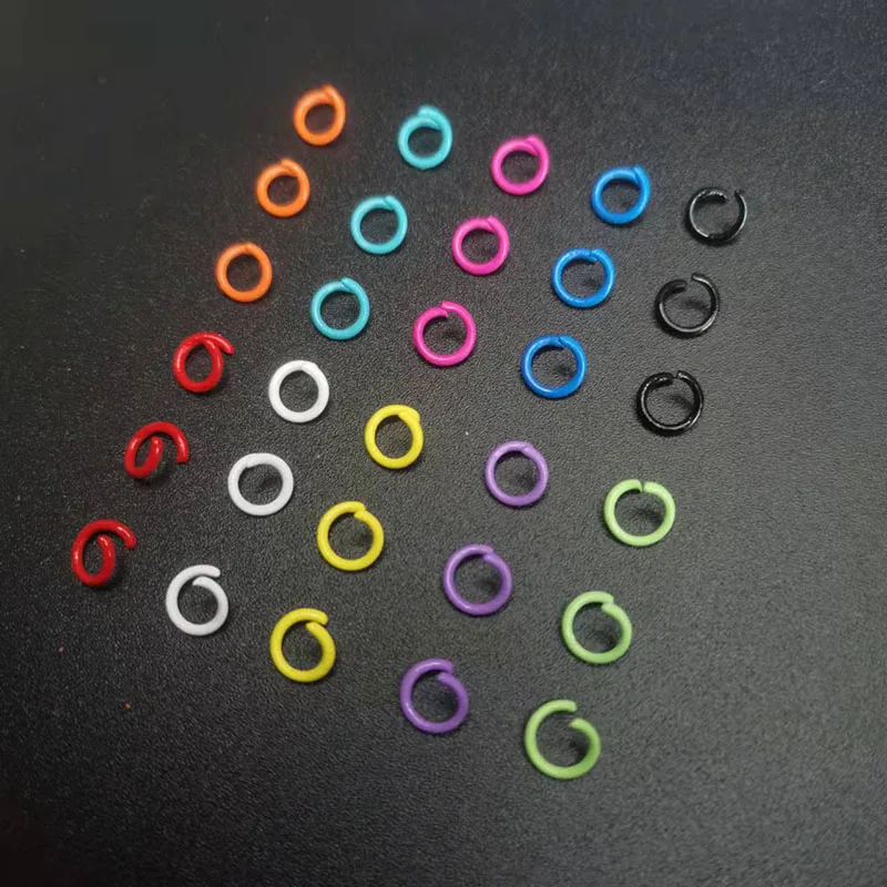 100Pcs/Lot 6mm Colorful Open Jump Rings Split Jump Ring Connector For Jewelry Making DIY Bracelet Necklace Earring Accessories