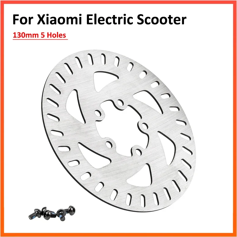 130mm 5 Holes Brake Disc For Xiaomi 4 Pro Electric Scooter Stainless Steel Rotor Pad with Screws Modification Replacement Parts