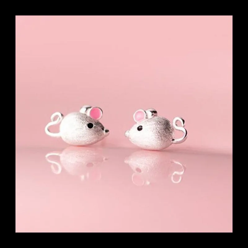

Серьги-гвоздики Mori Zodiac Mouse, женские маленькие свежие и милые серьги-гвоздики Natal Year, маленькая мышка, темперамент, простая студенческая девушка