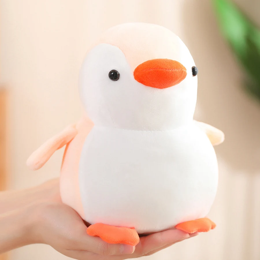 10/20/30cm Kawaii Cartoon Round Colorful Hot Penguin Plush Doll Pillow Blue Black Pink Animal Plush Toy Home Decor Gift