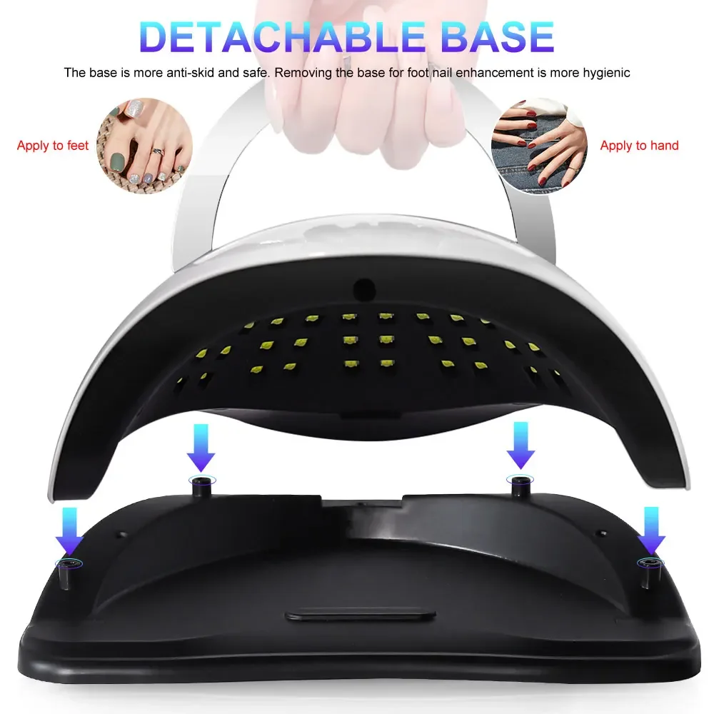 72LED UV Nail Art Lamp Professional High Power Nail Dryer with Sensor Fast Curing Gel Nail Polish Drying Lamp Nail Salon Tools