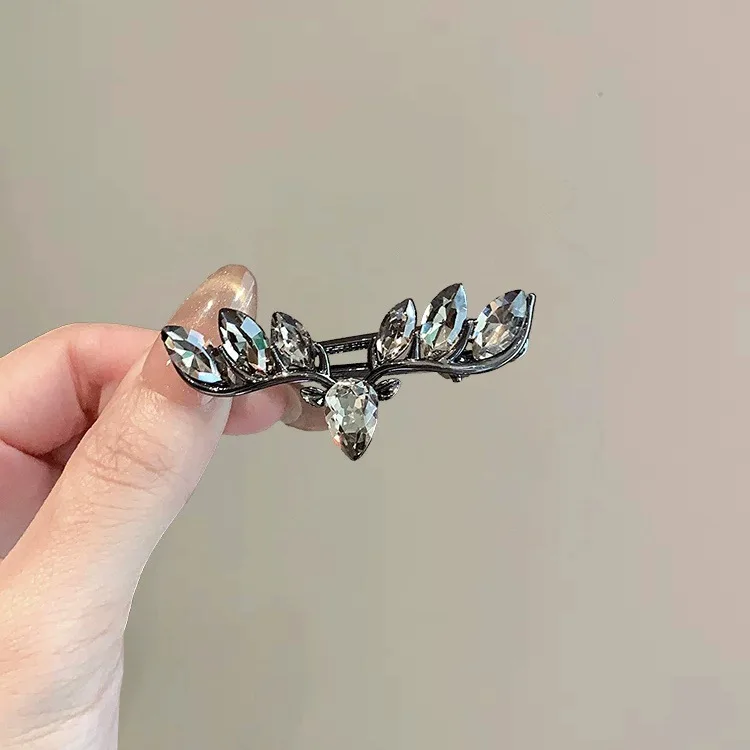 Teardrops Antler Barrette Acrylic Duckbill Claw Korean Style Exquisite Retro Hairpin Ponytail Buckle Clip Christmas Decorations